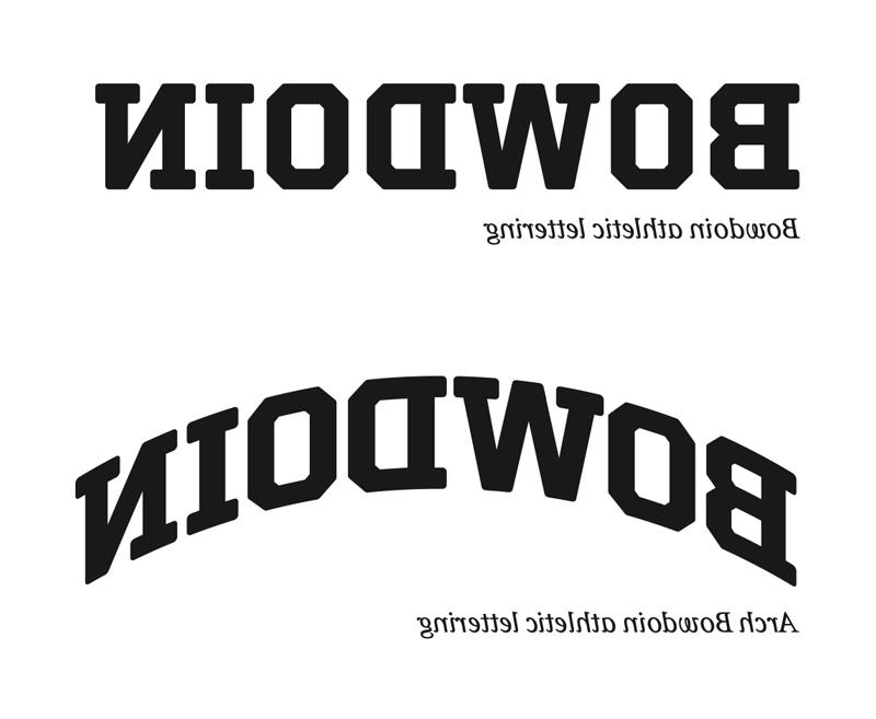 Bowdoin athletic lettering