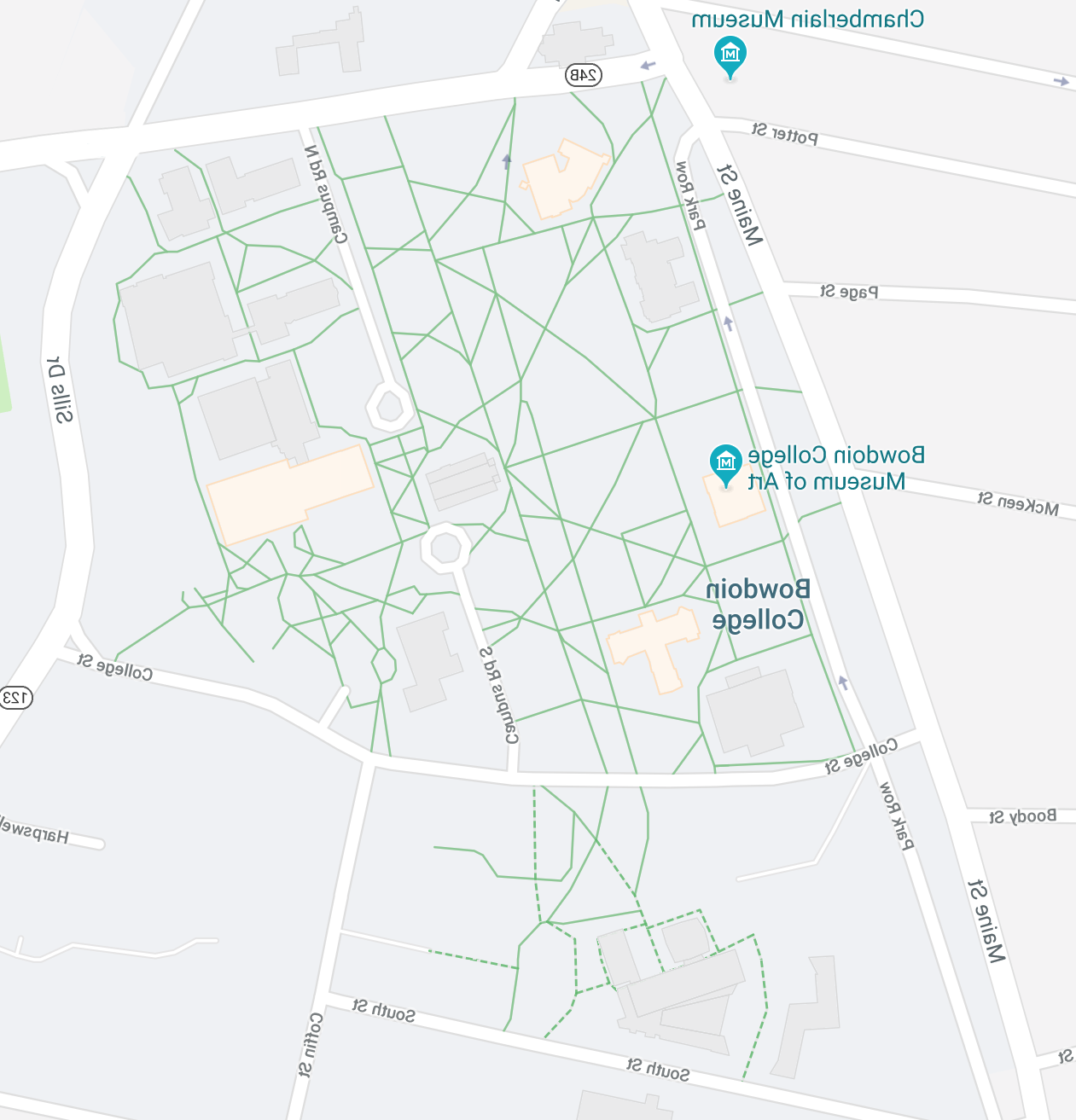 Bowdoin campus map